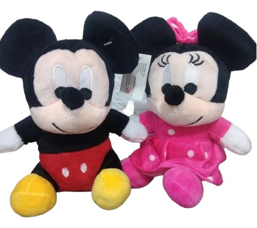Peluches Mickey Mouse Y Minnie De 18  Ctms Con Envoltura. 
