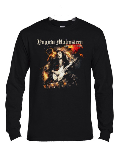 Polera Ml Yngwie Malmsteen World On Fire Rock Abominatron