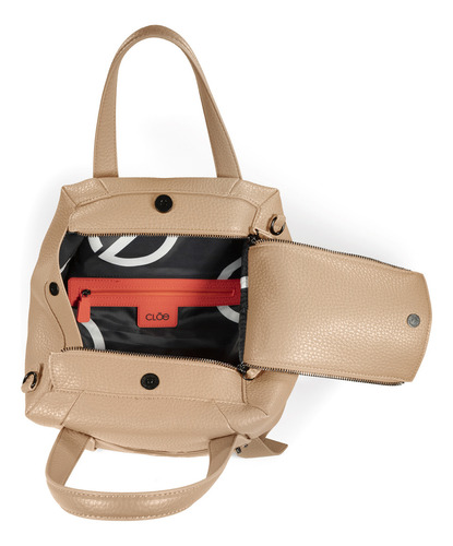 Bolsa Satchel Cloe Avafli Ii Grande Color Nude
