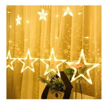 Comprar Cortina Guía Luces Led Estrellas Cálido Navidad Decoraciones