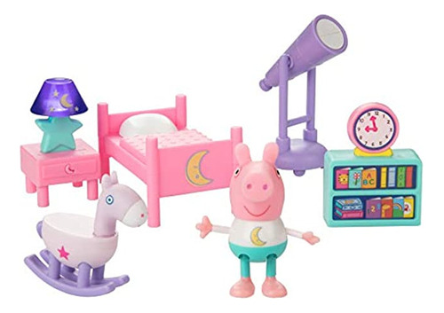 Jazwares Peppa Pig Little Rooms Goodnight Peppa Set De 6 Pi