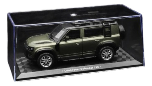 Miniatura Land Rover Defender 110 - Cca - Caixa De Acrílico Cor Land Rover Defender 110 - Verde