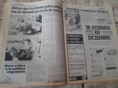 Diario Clarín Pinti Alcon Menem 6 10 1992 (Usado)