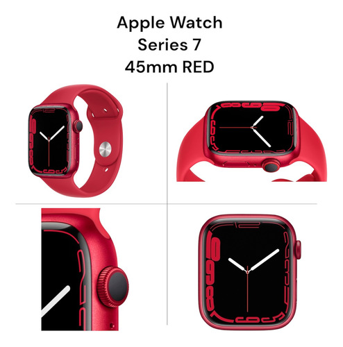 Apple Watch (gps) Series 7 45mm Red A2474 Rojo (Usado)