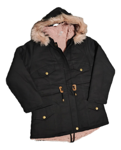Parka Niña Gabardina Con Corderito