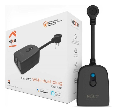 Enchufe Inteligente Nexxt Nhp-o610 Dual Wi-fi Exterior /vc Color Negro