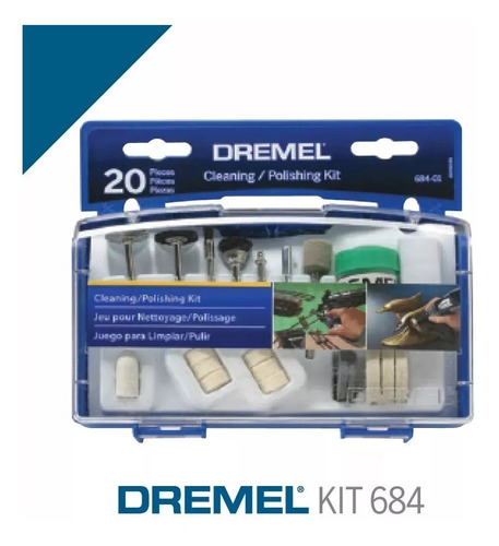 Imagen 2 de 6 de Kit Multiuso Dremel 684 20 Accesorios Para Mini Torno Caja