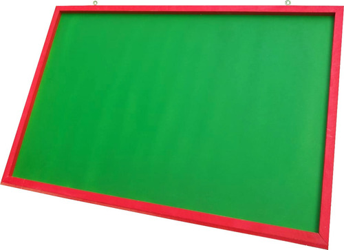 2x1 Pizarrón Blanco, Verde 90x60 Marco Rojo Con Plumón Y Gis Azul