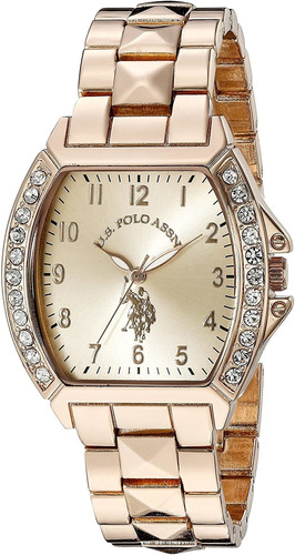 U.s. Polo Assn. Reloj De Pulsera Para Mujer De Tono Oro Rosa