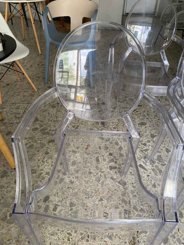 Silla Ghost Con Brazo Transp. Medio Uso Kit De 2 Sillas