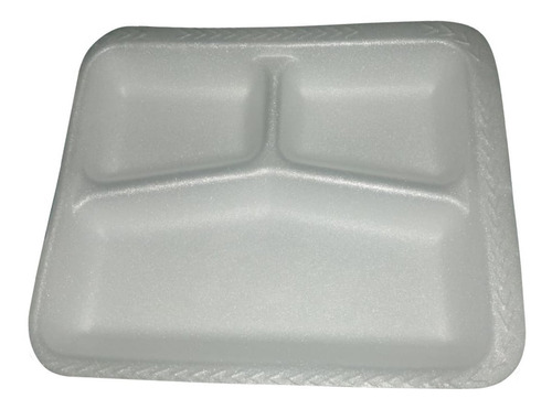 Plato Charola 3 Divisiones Desechable / Gm