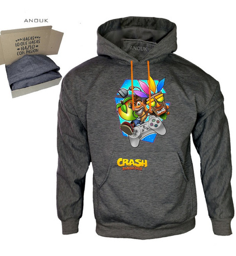 Imagen 4 de 10 de Buzo Hoodie Personalizable Saco Play Crash Bandicoot Algodón