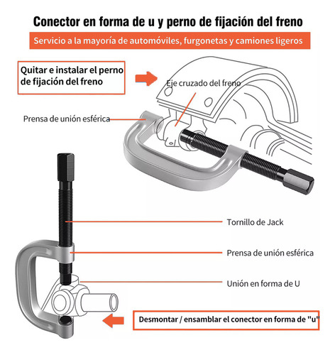 Kit De Prensa Extractor De Rótula 21pzs P/quitar E Instalar