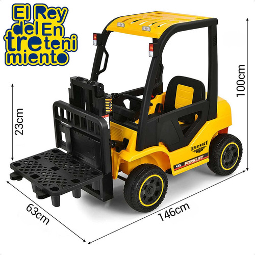 Imagen 3 de 7 de Auto A Batería Elevador Real Con Luz Música Usb El Rey