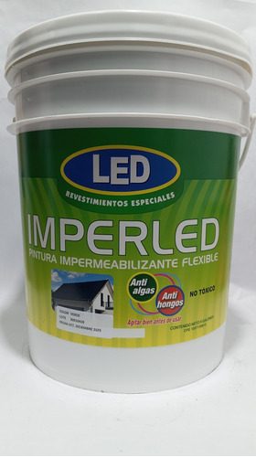 Pintura Impermeabilizante Flexible Verde Imperled Cuñete 