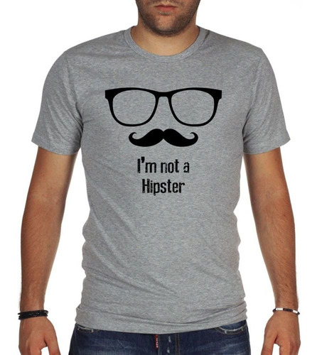 Remera De Hombre Im Not A Hipster Gafas Y Mostacho