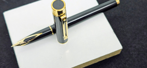 Pluma Fuente Sheaffer Punta De Oro 14k Amarillo Azul (Usado)