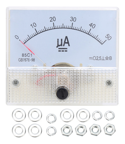 Cabeça Do Medidor De Corrente 85c1 Dc0-50ua Pointer Dc Amper