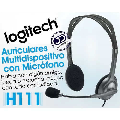 Logitech H111 Auriculares con Cable, Sonido Estéreo con Micrófono