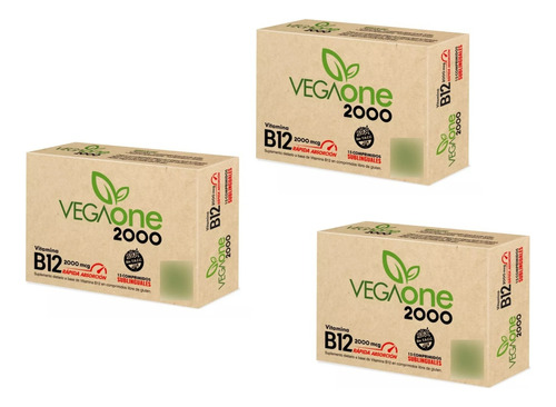 Vegaone 2000 Vitamina B12 Vegano Sublingual Energia X3