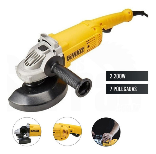 Esmerilhadeira Angular 2200w 180mm Dewalt Dwe491 220v