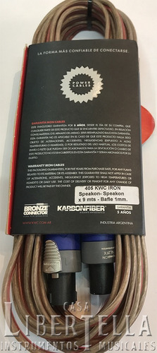 Imagen 2 de 3 de Cable Para Caja Speakon-speakon Kwc Iron 405 De 9 Metros