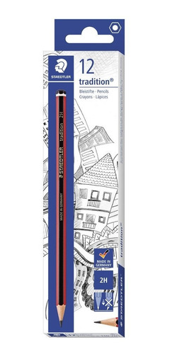 Lapiz Negro Staedtler Tradition 110 2h Pack X 12 Lapices 