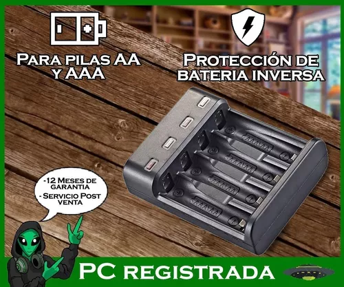 Cargador De Pilas Recargables Noga 4 Pilas AA AAA Ng-5900