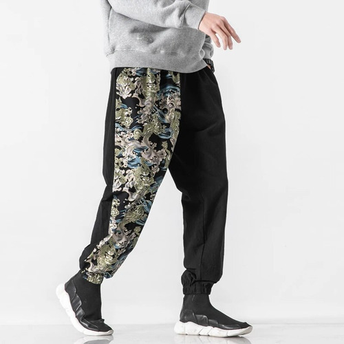 Pantalones De Invierno Para Hombre, Pantalones En Contraste,