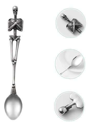Para Tenedor Cuchara Halloween Calavera Vajilla 2uds /