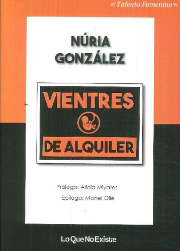 Libro Vientres De Alquiler De Alicia Miyares