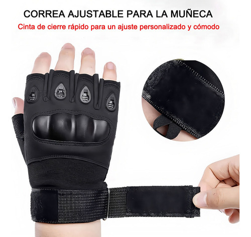 Guantes Tacticos Militar Medio Dedo Motocicleta Y Bicicleta
