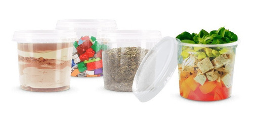 Pote Descartável 750ml Freezer Microondas Marmita 25 Unidade