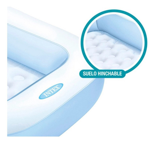 Imagen 3 de 7 de Pileta Inflable Rectangular Intex 57403 166x100x28cm 102l
