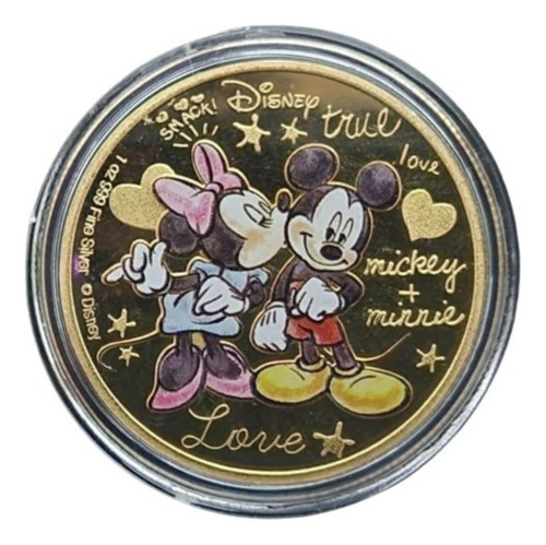 Moneda Medalla Conmemorativa Disney Mickey And Mimie 2020