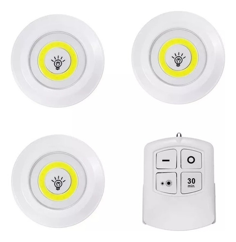 Set 3 Luz Led A Control Remoto Inalámbricas De Emergencia