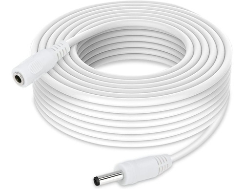 Extension Cable Dc Macho Hembra 3.5mm X 1.35mm Blanco 5mt