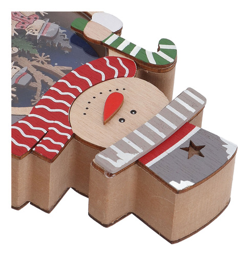 Adorno Navideño Luminoso De Madera Con Emisión Led