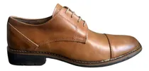 Comprar Zapato Hombre Marron Cuero Fino Comodo Acordonado Vestir