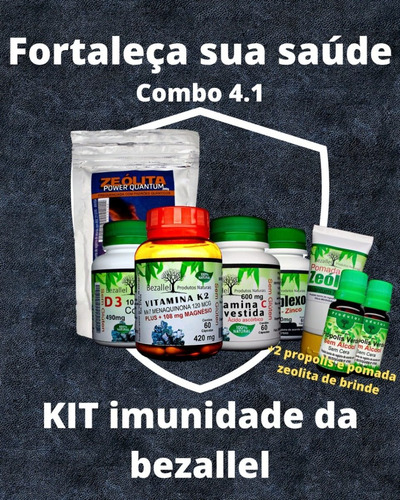 Imagem 3 de 5 de Combo4 Imunidade Zeocaps+vitd3+k2+zinco+vitc+3 Brindes Top