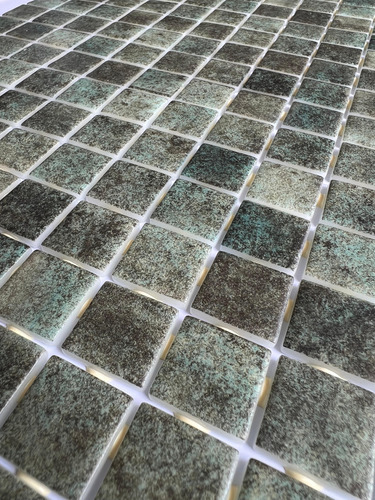 Mosaico Veneciano Okoze 629-25 Piscina Spa Fuente 2.03m² Verde Musgo