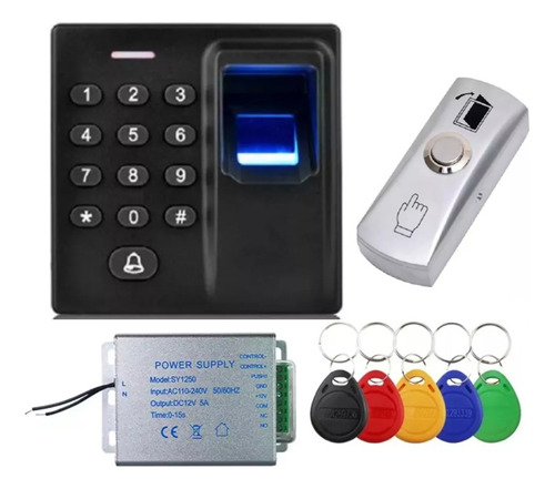 Kit Control De Acceso Biometrico +pin+rfid 1000 Usuarios