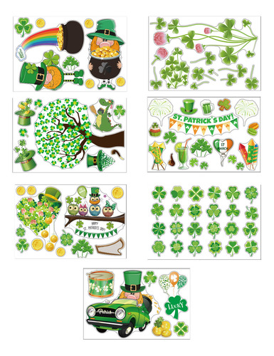 Set De Pegatinas Para Ventanas Con El Día De San Patricio, I