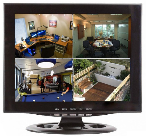 Monitor Vicom Lcd Color De 12 + 2 Cámaras Con Dvr