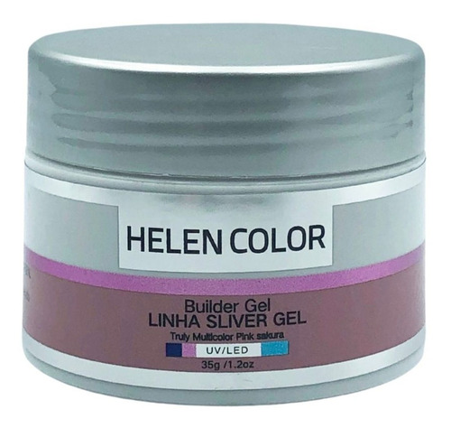 Gel Para Unhas De Gel Helen Color Silver Pink Sakura 35g