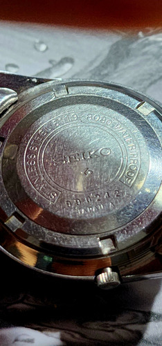 Reloj Pulsera Antiguo Seiko Hombre Plateado Gris Negro (Usado)