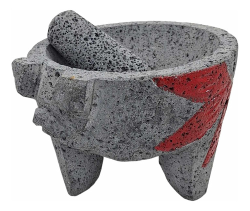 Molcajete Tradicional De Cochinito- Piedra Volcánica 8 Pulga