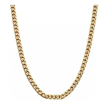 Comprar Collar Hombre - Collar Acero Quirúrgico Dorado - Cadena Hombre - Collar Eslabon Cubano Dorado - Cadena Eslabon Cubano