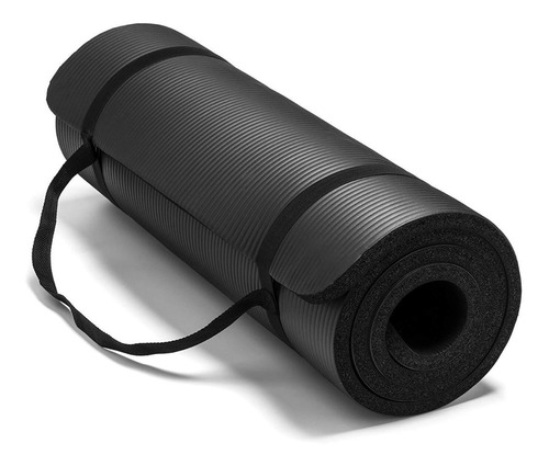 Colchonete Tapete Mat Profissional Pilates Yoga Preto Nbr