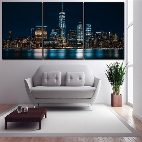 Quadro Decorativo Sala Quarto Nova York A Noite